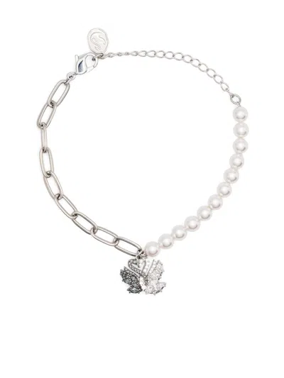Swarovski Swan Bracelet In Silver