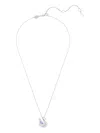 Swarovski Swan Crystal Necklace In Metallic