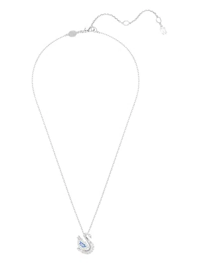Swarovski Swan Crystal Necklace In Metallic
