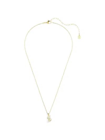 Swarovski Swan Crystal-embellished Necklace In Gold