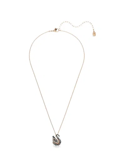 Swarovski Swan Crystal-embellished Necklace In Gold