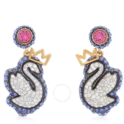 Swarovski Swan Drop Blue Earrings