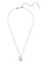 Swarovski Swan Pendant Necklace In Gold