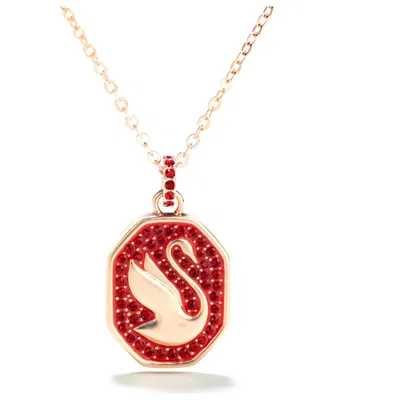 Swarovski Swan Women's Necklace In Gold