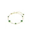 Swarovski Swaroski Imber Gold-tone Plated Bracelet In Green