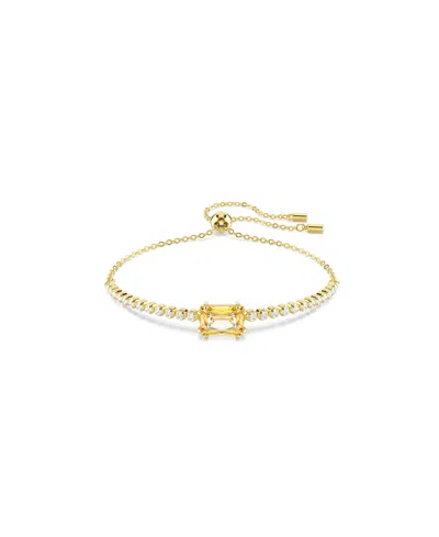 Swarovski Swaroski Matrix Gold-tone Plated Tennis Bracelet