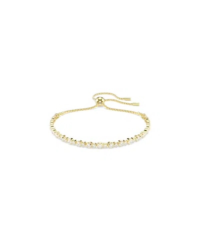 Swarovski Swaroski Matrix Gold-tone Plated Tennis Bracelet