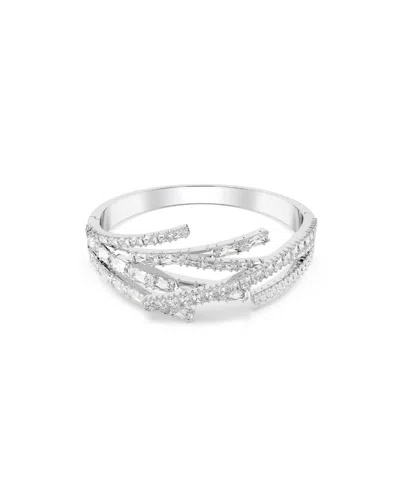 Swarovski Swaroski Matrix Rhodium Plated Bangle In Metallic
