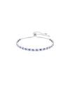 Swarovski Swaroski Matrix Rhodium Plated Tennis Bracelet In Blue