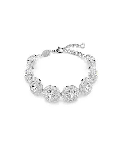 Swarovski Swaroski Una Angelic Rhodium Plated Bracelet