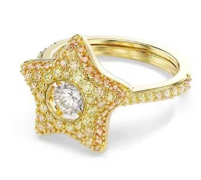 Swarovski Sublima Star-motif Crystal-embellished Ring In Gold
