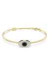 Swarovski Symbolica Soft Bangle Gold Shiny Blue In Multicolored