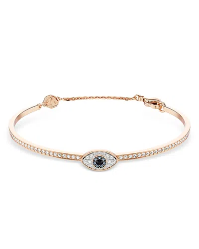 Swarovski Symbolica Crystal Evil Eye Bangle Bracelet In Gold