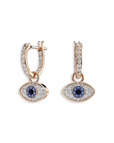 Swarovski Symbolica Crystal Evil Eye Drop Earrings In Gold