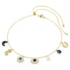 Swarovski Elegant Brass Bijoux Accessory In Blue