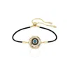 Swarovski Symbolica Soft Bracelet Cord Gold Shiny Multi In Silver Tone