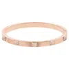 Swarovski Tactic Rose Gold Tone Plated Bangle In White