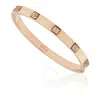 Swarovski Tactic Rose Gold Plated Bangle In Pink/rose Gold Tone/gold Tone