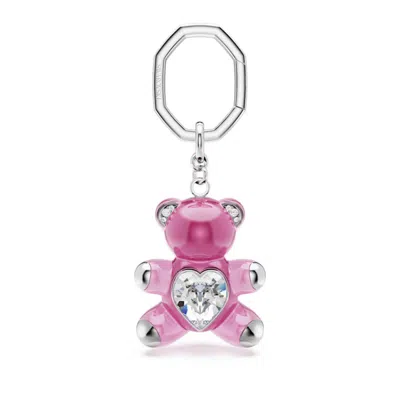 Swarovski Teddy Key Ring In Pink