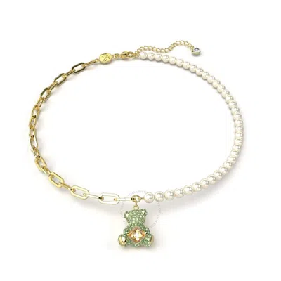 Swarovski Teddy Pendant Bear Gold Shiny Peridot Canary Yellow In Green