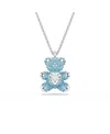 Swarovski Teddy Rhodium Plated Pendant Necklace In Multi