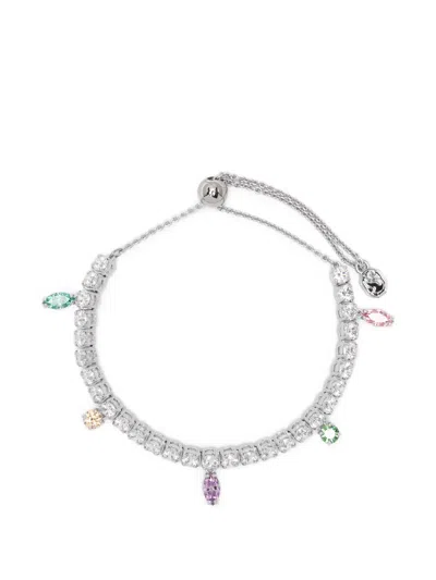 Swarovski Tennis Adjustable-chain Bracelet In Metallic