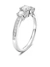 Swarovski Three-stone Pave-set Ring In Metallic