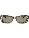 Swarovski Tortoiseshell Rectangle-frame Sunglasses In Brown