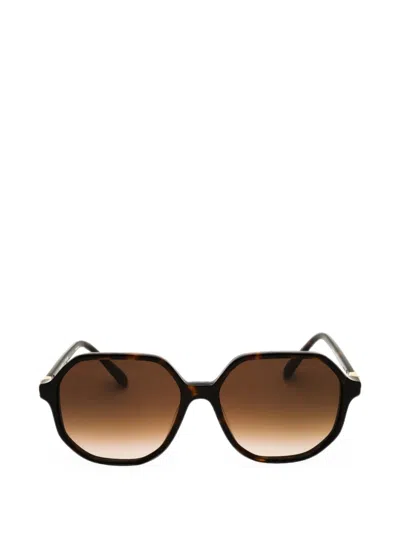 Swarovski Tortoiseshell-effect Square-frame Sunglasses In Brown