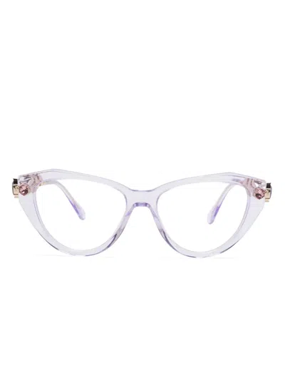 Swarovski Translucent-frame Glasses In Pink