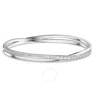 Swarovski Twist Soft Bangle Rhodium Shiny White In White