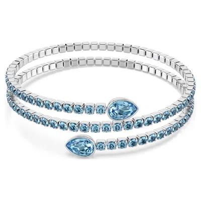 Swarovski Twisty Cuff In Blue