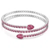 Swarovski Twisty Cuff In Pink