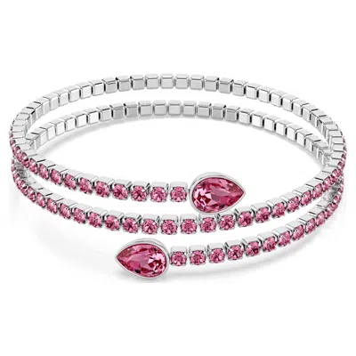 Swarovski Twisty Cuff In Pink