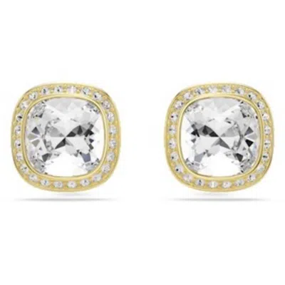 Swarovski Una Crystal Cushion Halo Stud Earrings In Multi