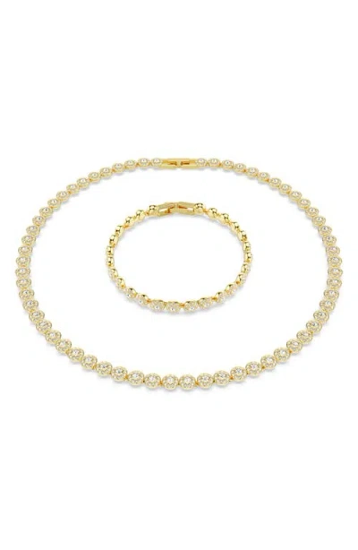Swarovski Una Angelic Crystal Tennis Necklace & Bracelet Set