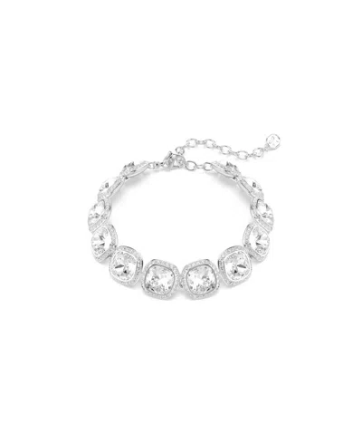 Swarovski Una Angelic Cushion-cut Crystal Bracelet In Silver