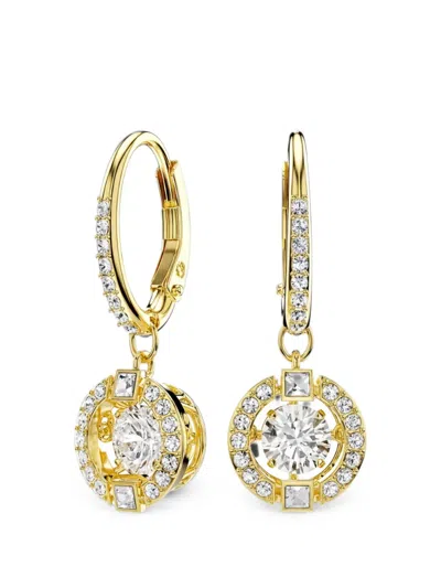 Swarovski Una Crystal Orbital Charm Hoop Earrings In Gold