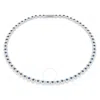 Swarovski Una Angelic Rhodium Plated Crystal Tennis Necklace In Metallic