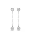 Swarovski Womens Silver Una Rhodium-plated And Zirconia Stud Earrings In Silver
