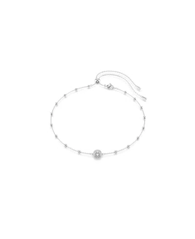 Swarovski Una Angelic Rhodium Plated Pendant Necklace In Silver