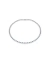 Swarovski Una Angelic Rhodium Plated Crystal Tennis Necklace In Multi