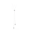 Swarovski Una Angelic Rhodium Plated Y Pendant Necklace In Silver