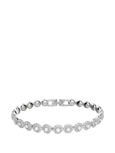 Swarovski Una Angelic Round-cut Crystal Bracelet In Silver
