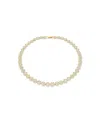 Swarovski Una Angelic Round Cut White Gold-tone Plated Tennis Necklace In Gold