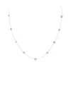 Swarovski Una Angelic Strandage Rhodium Plated Necklace In Silver