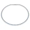 Swarovski Una Angelic Rhodium Plated Crystal Tennis Necklace In Metallic