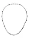 Swarovski Una Angelic Rhodium Plated Crystal Tennis Necklace In Metallic