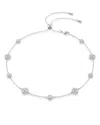 Swarovski Rhodium Plated Crystal Una Angelic Necklace In Metallic