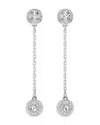 Swarovski Womens Silver Una Rhodium-plated And Zirconia Stud Earrings In Metallic